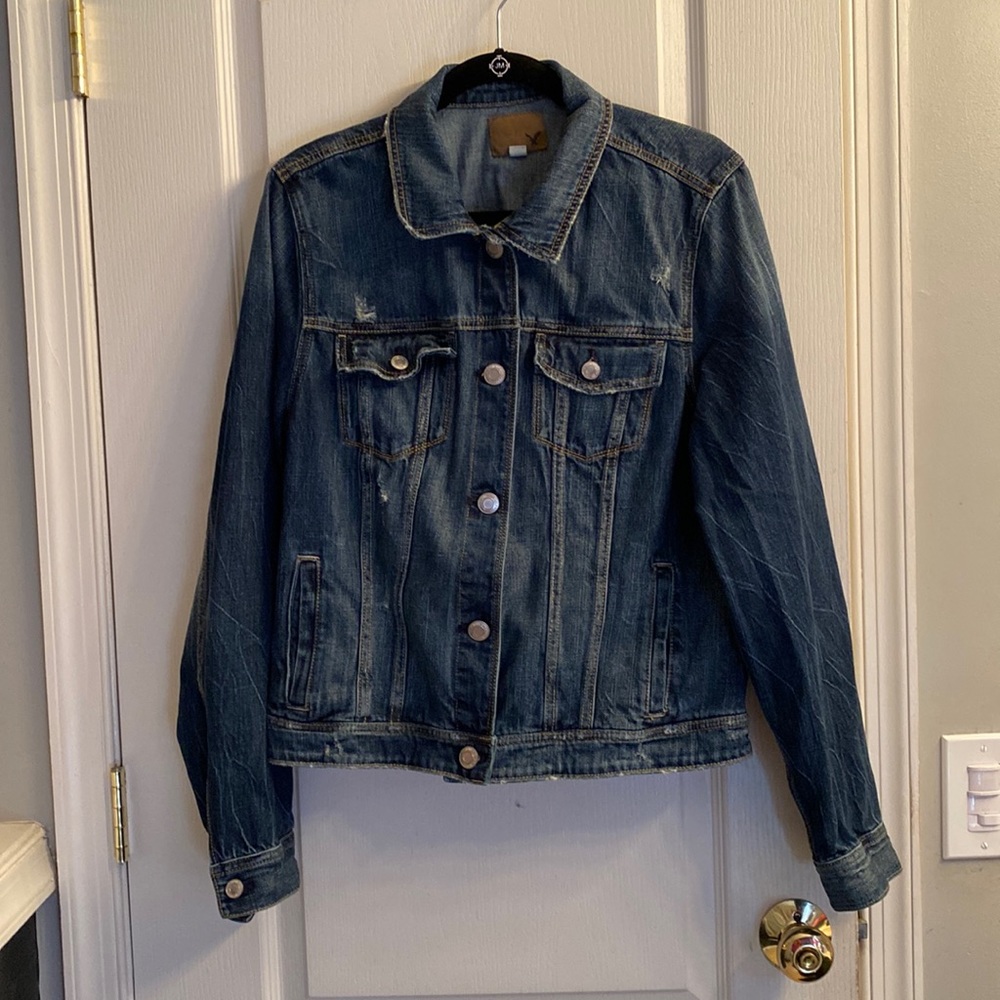 American Eagle Denim Jacket (Distressed)